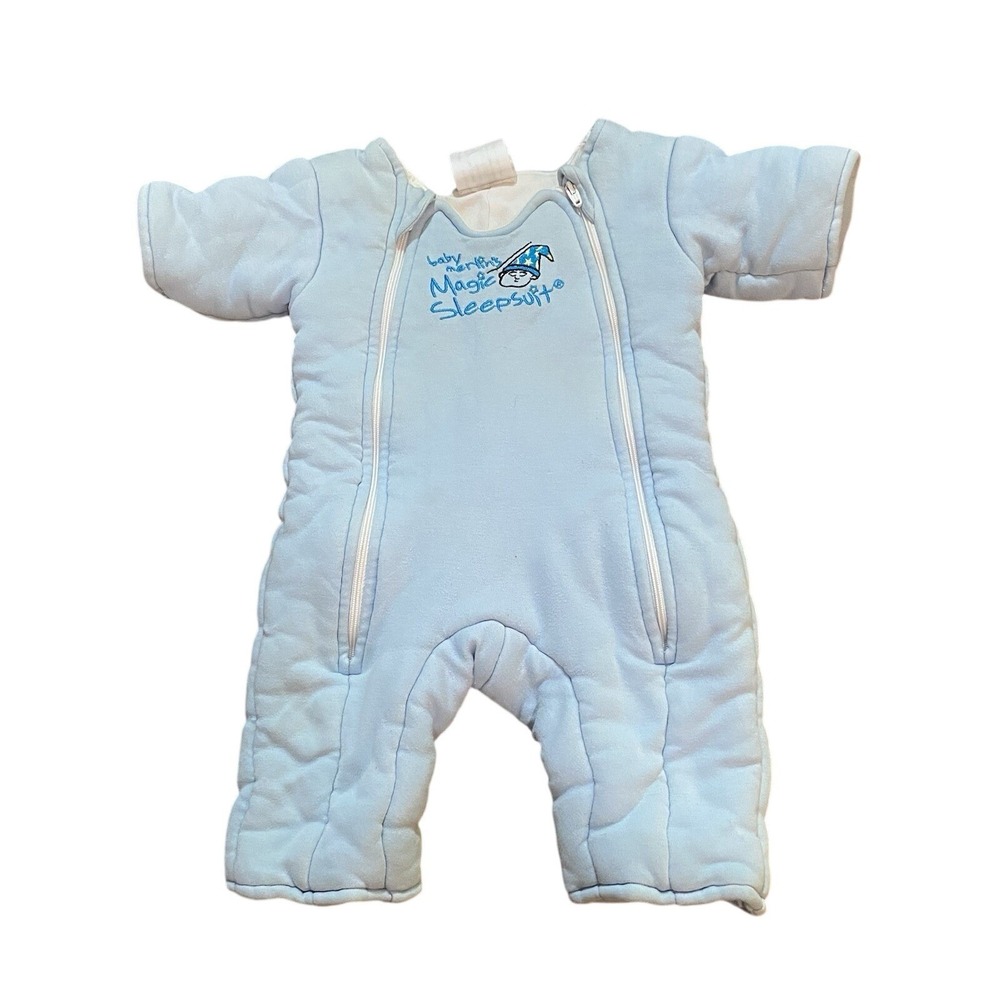 Baby Merlin's Magic Sleepsuit Blue Baby Sleep Suit Swaddle Transition 3-6 Months